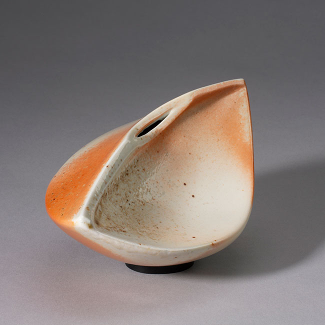 porcelain salt-fired sculptural vessel