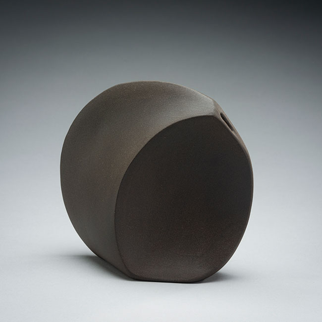 brown stoneware slab vessel